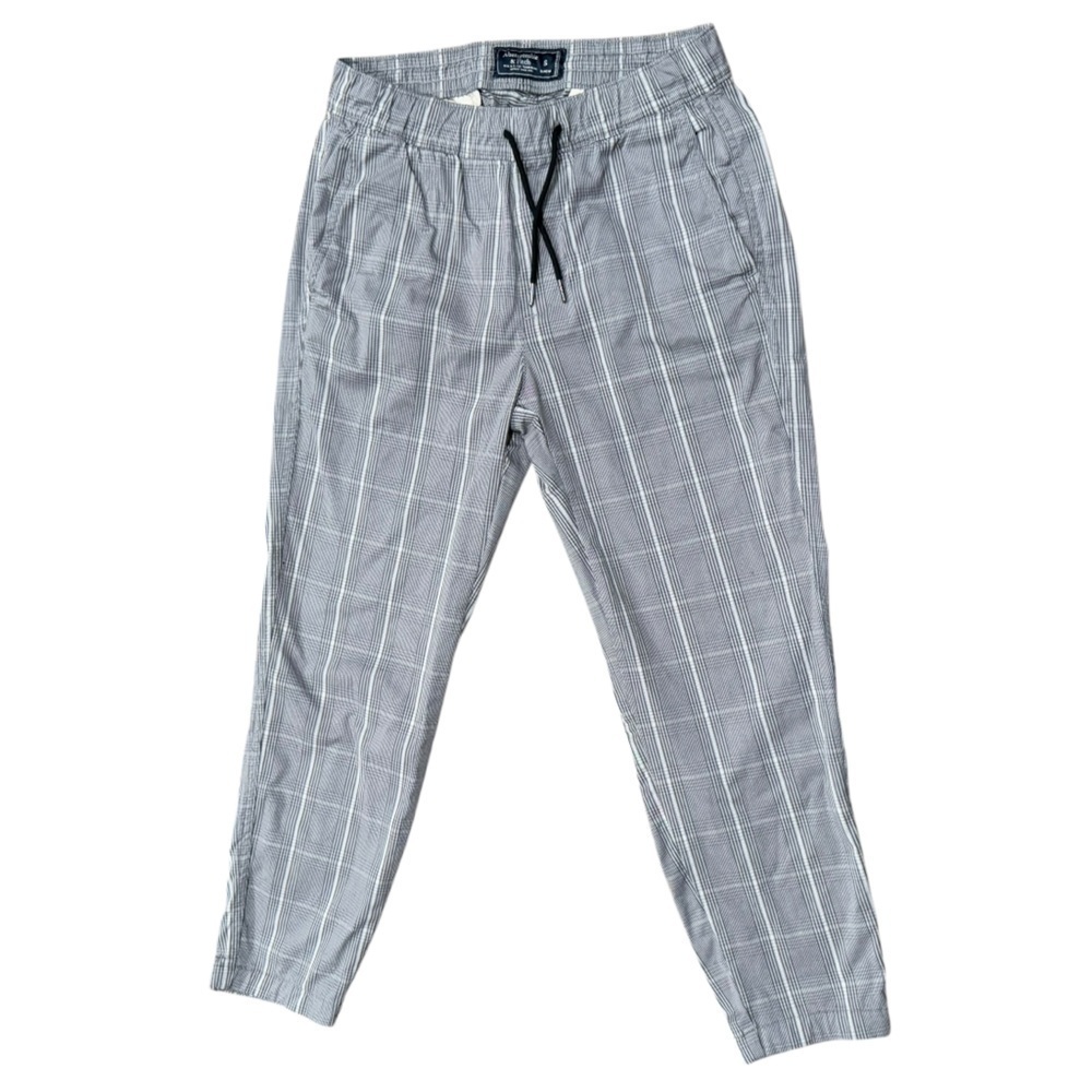 Abercrombie & Fitch Plaid Stretch Tapered Pants Womens Small Preppy Academia